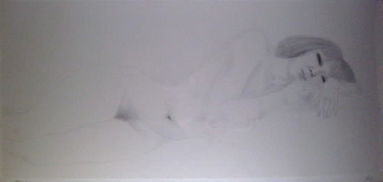 加山又造　横たわる裸婦�U-4　絵画（リトグラフ）作品