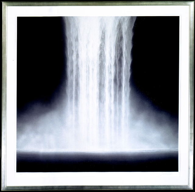 千住博　waterfall ウォーターフォール ミラノサローネ 111.8×111.8　絵画（HSエディション）作品